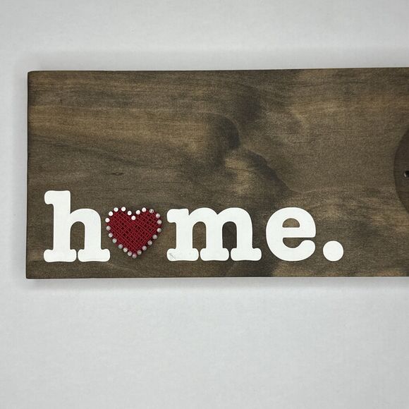 Nest Thermostat Wall Plate Home String Art Hand Made Wood & String Art Heart - Picture 2 of 7